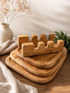 Planche à découper artisanale en acacia durable, planche de préparation pour la cuisine, pour légumes, fruits, viande, passe au lave-vaisselle - Product Image 2