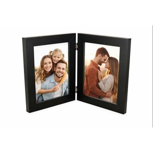 กรอบรูปไม้สักคู่ ขนาด 4x6 นิ้ว แบบมีบานพับ หรูหรา |   ขายส่ง - Product Image 1