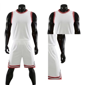 Light Weight Plus Size Men Sports Wear Basketball Uniform Sets with Front Customized Logo Printing Quick Dry Breathable - Product Image 1
