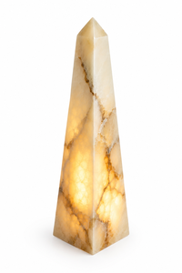 Alabaster Pyramid Wall Lamp Natural Onyx Stone <b>Sconce</b> Eco-Friendly Carved Modern Decorative <b>Light</b> for Hotel Corridor Living Room - Product Image 2