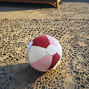 Organic Cotton Crochet <b>Football</b> Eco-Friendly Non-Toxic Stuffed Toy for Newborns & <b>Toddlers</b> - Product Image 1