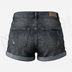 High Quality Casual Denim Shorts Women <b>Button</b> Summer <b>Jeans</b> Trendy Streetwear Fashion Custom Customized Color Premium Fit - Product Image 2