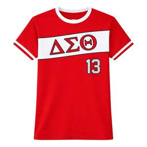 Camiseta Premium Delta Sigma Theta para Mujer, Ajuste Cómodo, Ropa de Alta Calidad para Hermandades Griegas, Uso Casual - Product Image 4