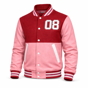 Chaqueta Varsity Negra Personalizada OEM, Lana con Mangas de PU, Cuello Alto, Transpirable, Logotipo Tejido en la Parte Delantera, Estilo Urbano, Universitario, Vintage, Venta al Por Mayor - Product Image 1
