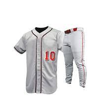 Uniforme de baseball respirant de haute qualité pour hommes, fabrication professionnelle, ensembles imprimés, vente en gros, bonne qualité, nouveau design - Product Image 5