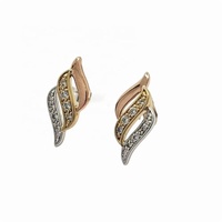 Boucles d'oreilles clous unisexes tendance et élégantes en argent sterling 925 plaqué or triple couche, trois couleurs, avec zircon, parure de bijoux sur mesure