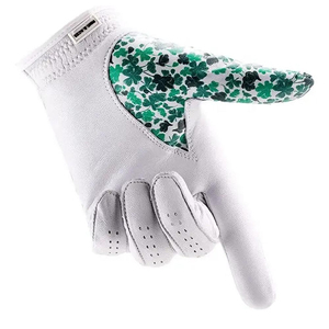 Gants de golf en cuir Cabretta pour hommes, gants de golf avec logo imprimé, cuir véritable antidérapant pour hommes et femmes, main gauche, sport - Product Image 6