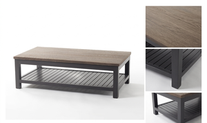 Mesa de Centro Premium Azora Limo, Muebles de Madera Dura, Acabado Ecológico, Duradero, Cuadrado, Diseño Industrial Moderno, para el Hogar y Comercial - Product Image 6