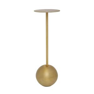 Mesa de Centro Esculpida en Oro con Base Esférica, Base Delgada y Tapa Redonda, un Elemento Decorativo Compacto y de Lujo para Interiores Modernos y Bares - Product Image 2