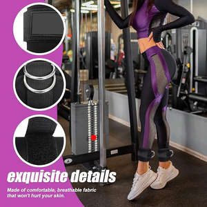 Sangles de cheville en nylon avec néoprène rembourré pour machines à câble de musculation, entraînement des jambes, vente en gros - Product Image 2