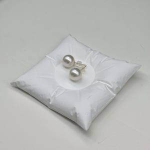 Pendientes de Perlas de Agua Dulce Naturales de 11-12 mm, Oro de 18K, Perlas Edison Redondas Aurora 5A - Product Image 1