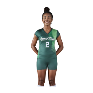 Tenue de volley-ball tendance pour femmes, uniforme de volley-ball imprimé par sublimation, vêtements de sport élégants pour femmes, vente en gros d'activewear - Product Image 1