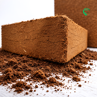 Cocopeat stérile en vrac à faible teneur en EC, blocs de 5 kg, haute capacité d'absorption d'eau (75-80 litres), écologique, durable, certifié ISO, pH 6,5-7