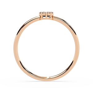 Anillo de Compromiso Clásico de Oro Amarillo de 14k con Diamante de Corte Brillante Redondo para Mujer - Product Image 3