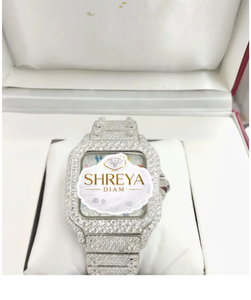 Reloj de Lujo de Cuarzo y Acero Inoxidable con Cristal de Moissanita para Vacaciones en la Playa, Festivales de Música y Uso Casual - Venta al por Mayor - Product Image 2