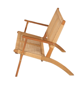 Elegante sillón de ratán de madera de acacia | Silla de acento de mimbre tejida a mano para relajación en interiores y exteriores | Vietnam Made - Product Image 4