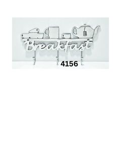 Porte-épingles mural décoratif en métal, design petit-déjeuner, à fixer au mur - pour la cuisine et la décoration intérieure - Product Image 5