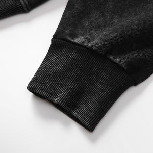 Sweat à capuche surdimensionné personnalisé pour homme, 100% coton, effet vieilli, style rétro, épaules tombantes, coupe ample, idéal pour la mode streetwear - Product Image 5