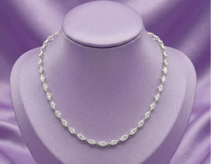 Luxury Moissanite Tennis <b>Necklace</b> Elegant Diamond Look Hip Hop Jewellery Iced Out Chain <b>Statement</b> Jewelry Gift - Product Image 2