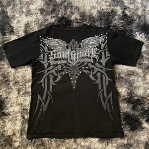 T-shirt unisexe en coton épais respirant, coupe oversize, style streetwear décontracté, col rond, été - Product Image 4
