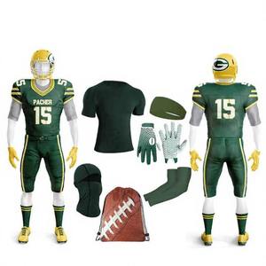 Ensemble de maillots de football américain personnalisés OEM, sublimés, manches courtes, taille plus, uniformes d'équipe pour adultes - Product Image 1
