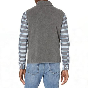 Chaleco Polar para Hombre, Cierre Completo, Ligero, Cálido, Sin Mangas, Cuello Alto, Informal, para Trabajo al Aire Libre, con Logotipo Personalizado OEM - Product Image 3