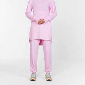 Conjunto Deportivo Personalizado de 2 Piezas, Sudadera con Capucha y Pantalones con Estampado Personalizado para Mujer, Poliéster/Algodón, Secado Rápido y Transpirable - Product Image 4