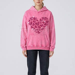 Sudaderas de Punto con Pedrería y Lavado Ácido para Mujer, Modernas, Ligeras, de Secado Rápido, Tejido Cómodo, Perfectas para el Uso Diario - Product Image 3