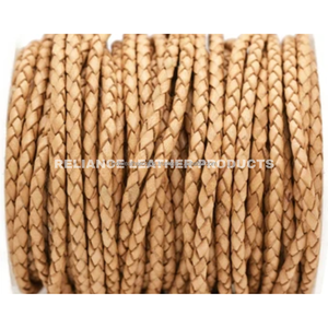 Premium Genuine 3mm Natural Bolo <b>Braided</b> Leather Cord for Jewelry Making Bracelets Necklaces Anklets DIY Craft <b>Accessories</b> - Product Image 4