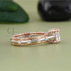 Anillo de Compromiso de Oro Sólido de 14K con Diamante Cultivado en Laboratorio de Corte Cojín de 1.51 CT, Certificado IGI, VVS-VS, Joyería Fina - Product Image 3