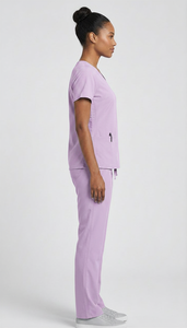 Premium Woven Spandex Hospital <b>Scrub</b> <b>Clothing</b> Set Lightweight Nursing Uniform with Functional Pockets Workwear - Product Image 3