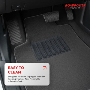 ROADPOWER (RP-MAT-032) พรมปูพื้นรถยนต์ 3 ชิ้น คุณภาพพรีเมียม ทนทาน ออกแบบให้ติดตั้งง่าย ผลิตจากพรมคุณภาพพรีเมียม พร้อมแผ่นเสริมส้นเท้า - Product Image 2