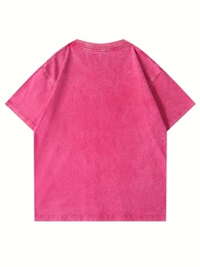 Camiseta Oversize de Algodón Grueso con Lavado Ácido, Estampado Personalizado, Estilo Vintage, Unisex, Moda Urbana - Product Image 2