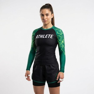 Camiseta de Entrenamiento de Manga Larga para Mujer, Ajustada, para Artes Marciales Mixtas (MMA), con Estampado por Sublimación Azul, Absorbe la Humedad - Product Image 6