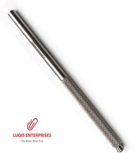 Mango de bisturí Beaver de 12.5 cm, redondo, de acero inoxidable, mango de bisturí quirúrgico reutilizable y autoclavable, instrumento médico - Product Image 1