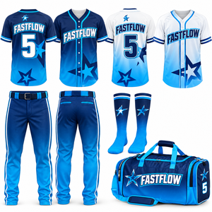 Maillot de baseball personnalisé, T-shirt d'équipe personnalisé avec votre nom et numéro, uniforme athlétique entièrement boutonné, sublimé, pour femmes et adultes, en polyester - Product Image 2