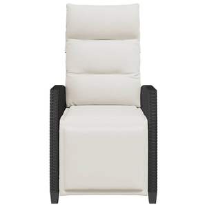 เก้าอี้พักผ่อนกลางแจ้งขนาดกลาง สีดำ ทำจากหวาย PE พร้อมโครงเหล็กเคลือบสีฝุ่น ดีไซน์หรูหรา - Product Image 5