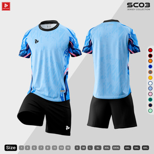 Conjunto de Camiseta de Fútbol Personalizada JUST PLAY SC03, Cuello Redondo, Corte Atlético, Secado Rápido, Transpirable, Absorbe la Humedad, 100% Poliéster - Product Image 4