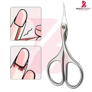 Ciseaux à cuticules en acier inoxydable, haute précision, lame incurvée à pointe fine, ciseaux de manucure pour soins professionnels des ongles - Product Image 4