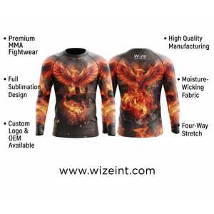 Best Quality Plain Long Sleeve Rush Guard for Men New Arrival Breathable Rash Guard Stylish Rash Guard <b>Compression</b> <b>Shirt</b> - Product Image 6