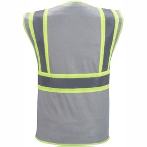 Chaleco de Trabajo Reflectante con Logotipo Personalizado para Seguridad Industrial y Construcción, Ropa de Exterior para Otoño, con Bolsillos, Casual, de Alta Calidad - Product Image 3