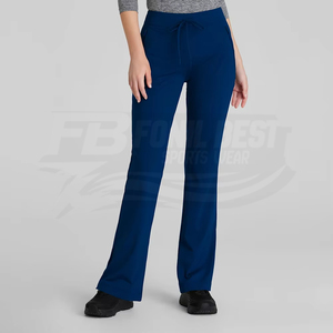 Women <b>Blue</b> Scrub Tops V-Neck Short Sleeve Polyester Hospital Uniforms for Medical Staff Custom Design - Product Image 2