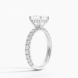Bague BOJ 096 en argent 925 avec pierre halo taille princesse, sertie de griffes, solitaire, diamant 2 carats, couleur D, VVS1, moissanite certifiée GRA - Product Image 2