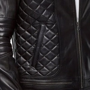 Chaqueta de Cuero de Diseño Personalizado de Primera Calidad, Último Modelo en Venta, Chaqueta de Cuero con Cuello Cuadrado para Hombre, Estilo Urbano - Product Image 2