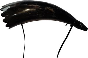 Corneta de Cuerno de Buey Vikinga Nórdica Hecha a Mano, Corneta Medieval para Sonidos de Toro, Corneta de Vaca Pulida y Portátil para Tocar - Product Image 2