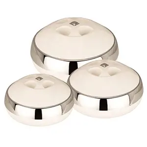 24cm Stainless Steel Cookware Casseroles Pots Pans Hot Cold Food Insulated Casserole king international