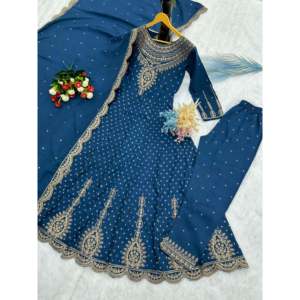 Conjuntos de diseñador para mujer, precioso vestido Pent y Dupatta para ropa de fiesta - Product Image 6