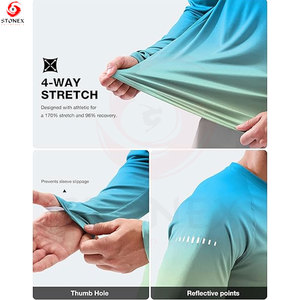 Haut de compression à manches longues pour homme avec logo personnalisé, écologique, respirant, séchage rapide, pour la natation, le surf, la plongée et le snorkeling - Product Image 3