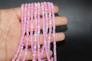 Perles rondes d'opale éthiopienne rose 4-5 mm, 16 pouces, brin de pierres précieuses lisses pour la création de bijoux - Product Image 4