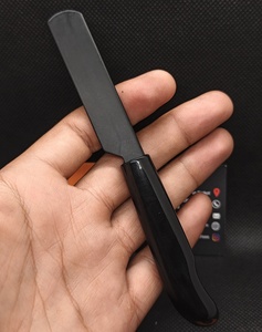 Parker Director Black Stainless Steel Straight <b>Single</b> Edge <b>Blades</b> Barber <b>Razor</b> Non-Folding Design Packed in Box - Product Image 3
